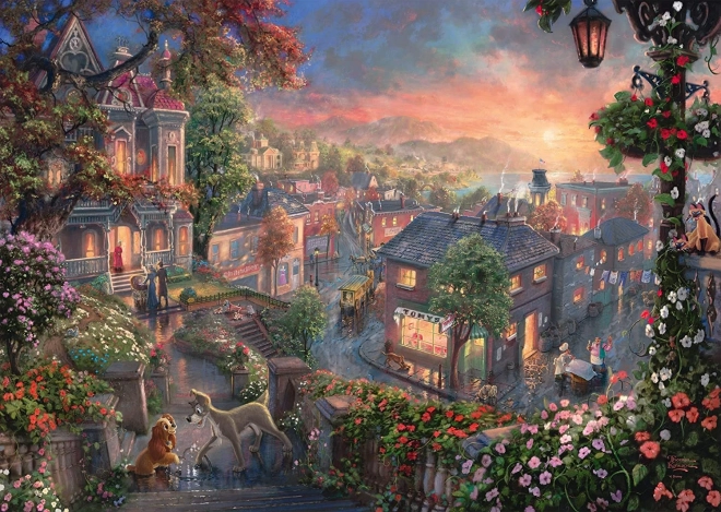 Puzzle Lady és a Tramp a SCHMIDT-től 1000 darabbal