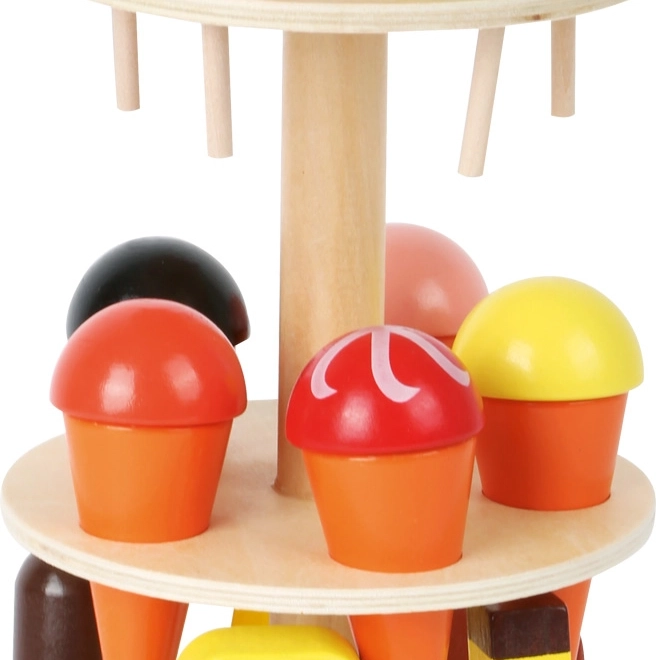 Présentoir à glaces en bois