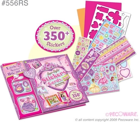 Set di carte e adesivi con principesse