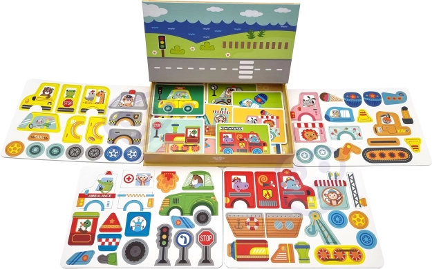 Tooky Toy Magnetischer Montessori-Schrank mit 80 Teilen