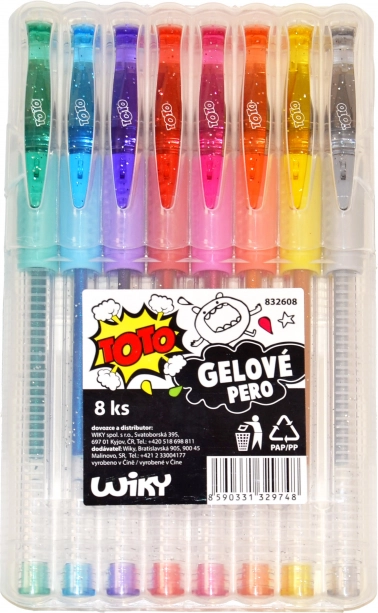 Set gelnih pisal – 8 barv