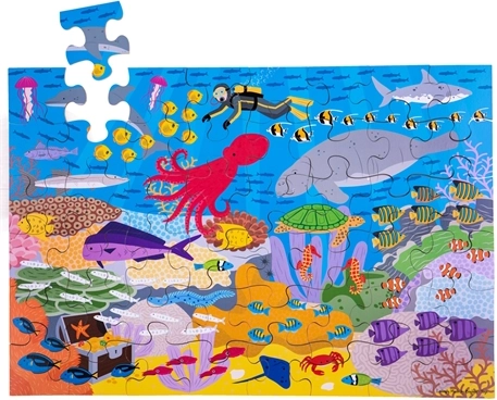 Vloerpuzzel Onderwaterwereld 48 stukjes