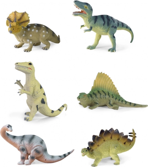 Set dinosaurussen 6 soorten 20–23 cm