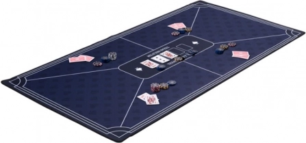 Podkładka pokerowa niebieska 118 x 59 cm