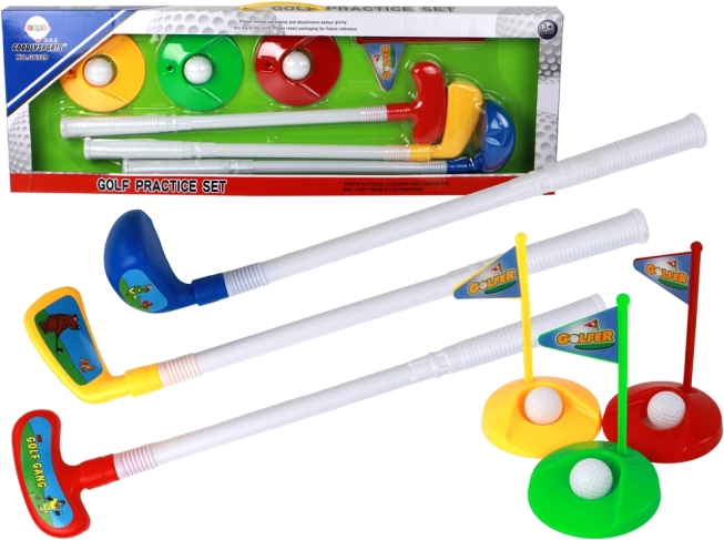 Gyerek minigolf készlet, 12 darab