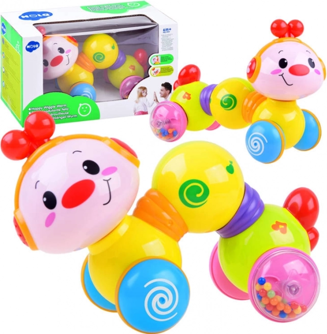 Chenille interactive à roulettes Happy Wiggle Worm