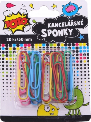 Šarene uredske spajalice 50 mm