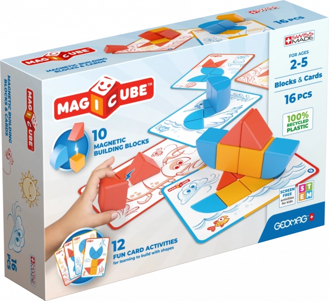 Jeu de construction magnétique Geomag Magicube Shapes 16 pièces