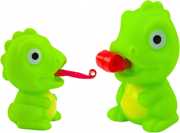 Rubberen dinosaurus met uitschuifbare tong, groen, 8 cm