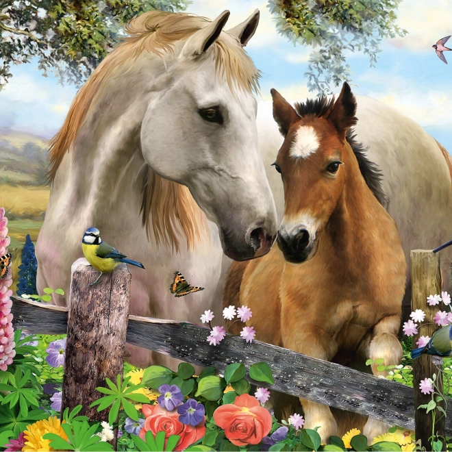 Puzzle Stute und Fohlen 150 Teile