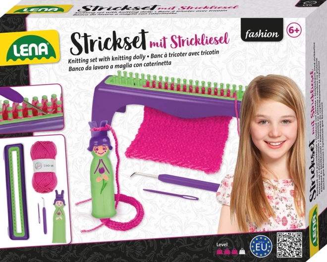 Lena set za pletenje s lutkom za pletenje