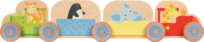 Wooden Construction Set My Little Train with Animals