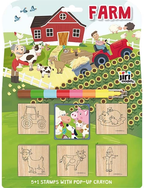 Zestaw stempelków Farma z woskiem