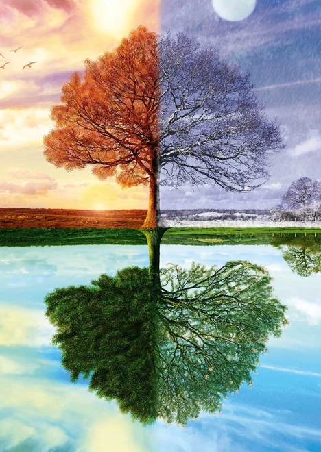 Puzzle Strom štyroch ročných období 500 dielikov