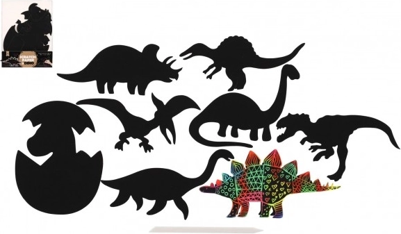 Škrabací papír Dinosaurus