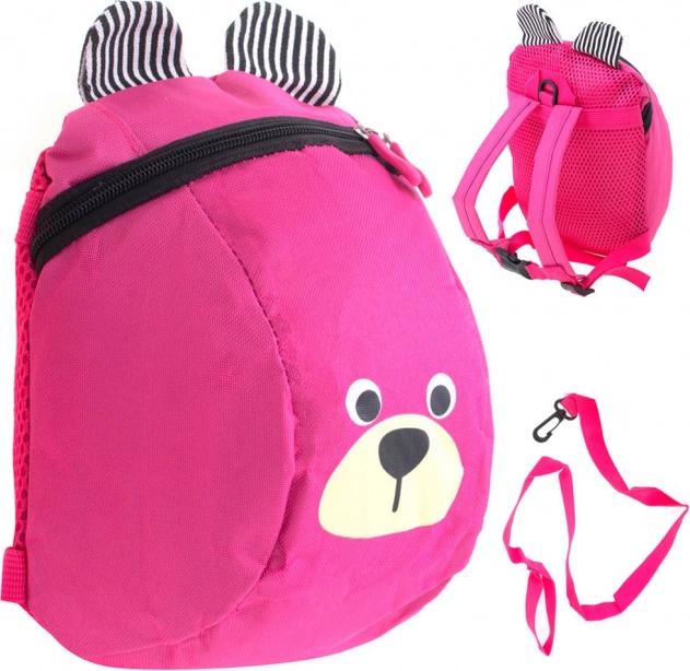 Kinder rugzak beer – Roze