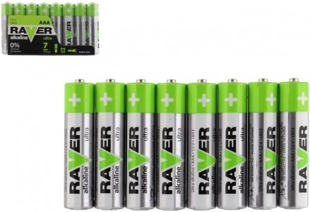 RAVER AAA 1.5 V Alkaline Batteries – Pack of 8