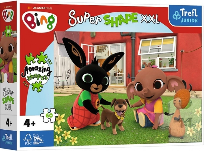 Puzzel 60 XXL-stukjes Super Shape plezier met hondje, BING