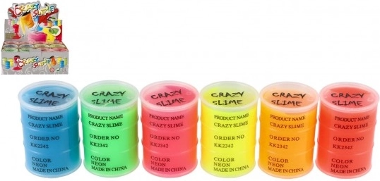 Slime neon 80 g – massa divertente in vasetti colorati
