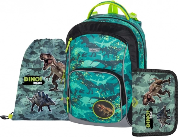 Školní set Oxybag OXY GO Dino – batoh, pytlík a penál