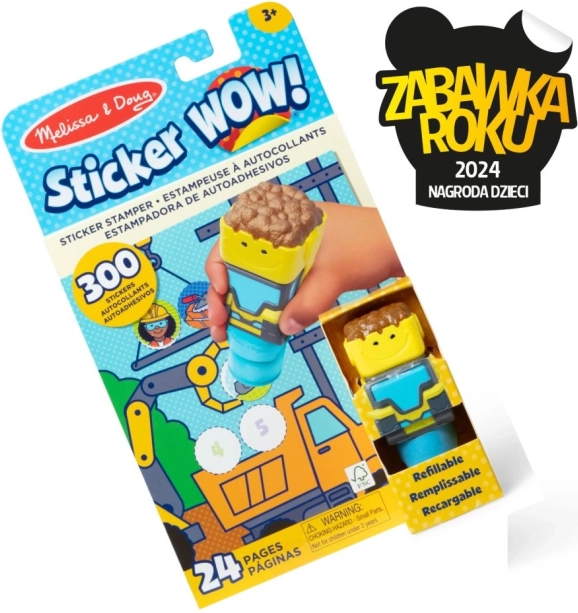 Naklejka WOW! Zestaw naklejek ze stemplem Buldożer