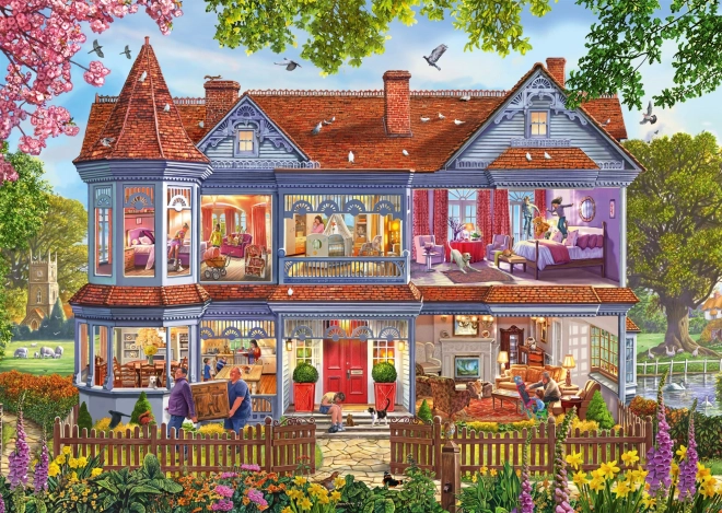 Puzzle Tavaszi ház 1000 darab