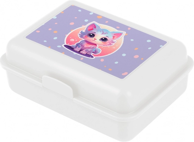 Plastic snack box with kitten BAAGL