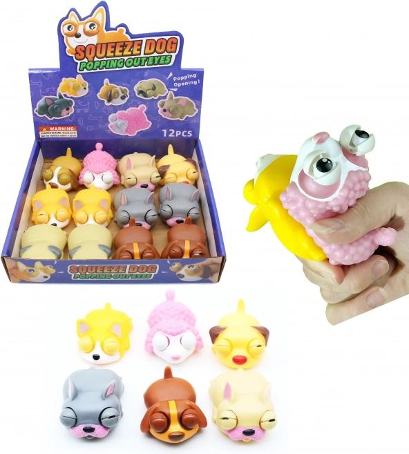 Knijp-hondje 8 cm anti-stress speelgoed