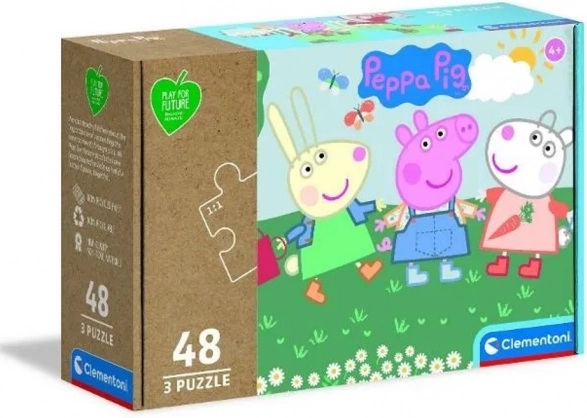 CLEMENTONI Play For Future Puzzel Peppa Big 3x48 stukjes