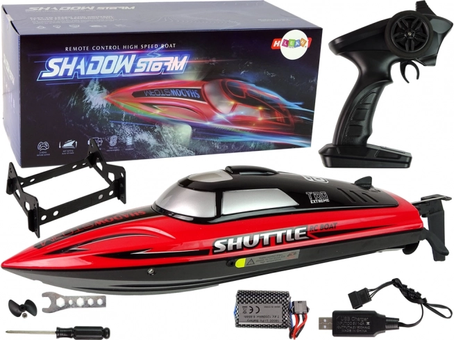 RC motorni čoln 2,4 GHz rdeč 20–25 km/h