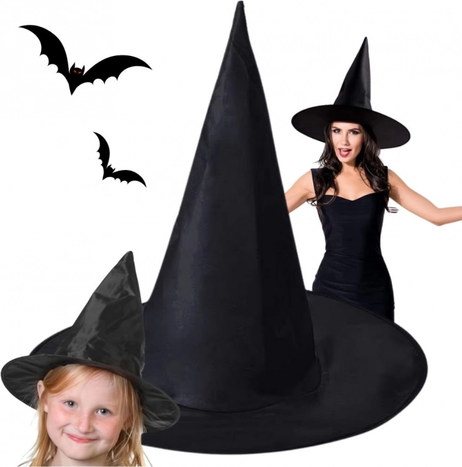 Chapeau de sorcière noir – accessoire de costume d’Halloween