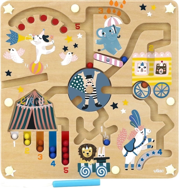 Vilac magnetisches Labyrinth Zirkus – Design Michelle Carlslund