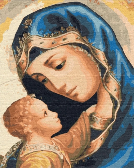 Quadro Paint it! Marie con Bambino - Pittura con Numeri
