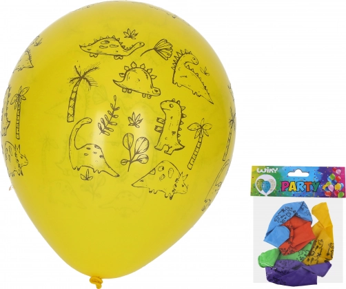 Nafukljivi baloni Dinosavri 30 cm, komplet 5 kos