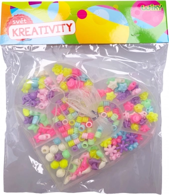 Set de perles 55 g – petits cœurs