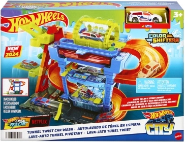 Avtopralnica Hot Wheels City Color Shifters z rotacijskim tunelom