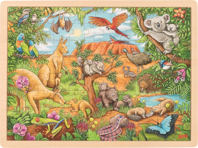 Holzpuzzle Australische Tiere - 96 Teile