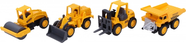 Metalen bouwmachine met terugtrekmechanisme
