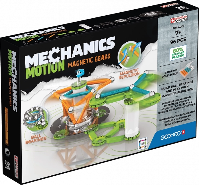 Geomag Mechanics Motion Magnetic Gears jeu de construction magnétique 96 pièces