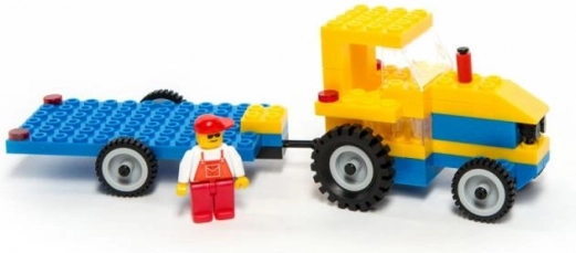 Bouwset Tractor met Aanhanger 84 st.