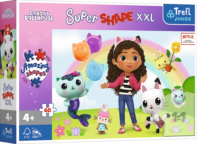 Puzzle XXL avec les amis joyeux de Gabi - La Maison des Chats de Gabi