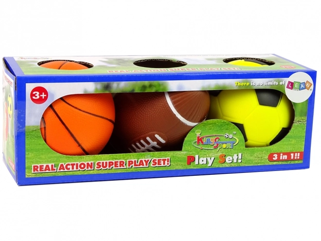 Soft Sports Ball Set 3-in-1 Soccer Basketball