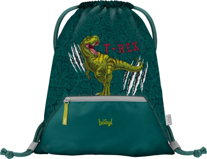 T-Rex Drawstring Bag with Pocket