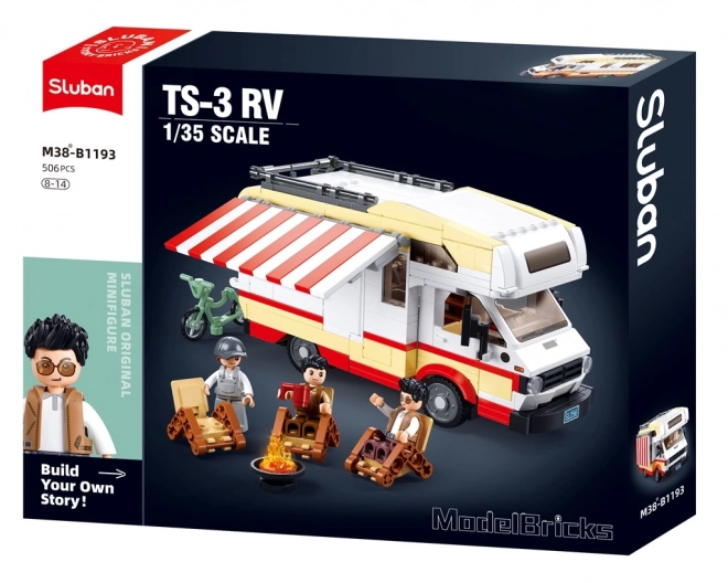 Sluban Camper Van Model Bricks Set