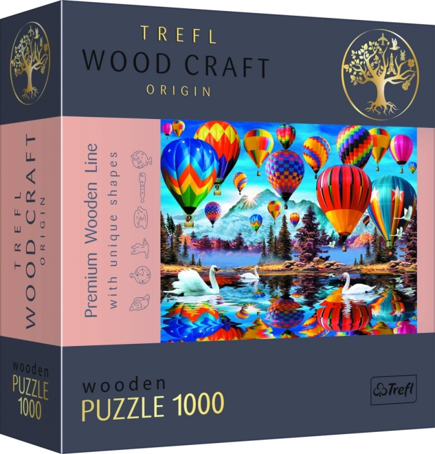 Trefl Wood Craft Origin Puzzle Colorful Balloons 1000 Pieces