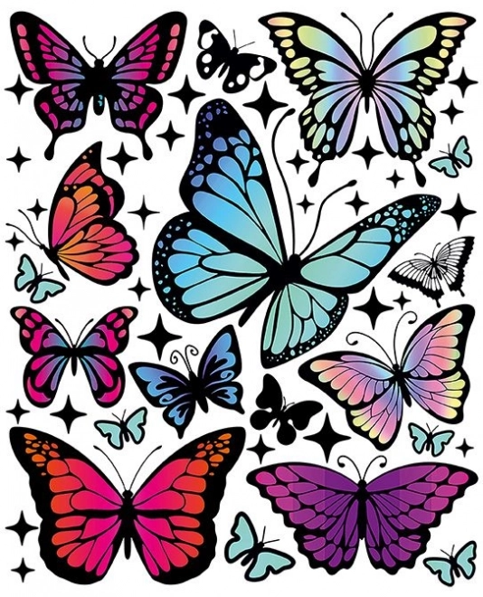 Large Rainbow Butterfly Iron-on Patches