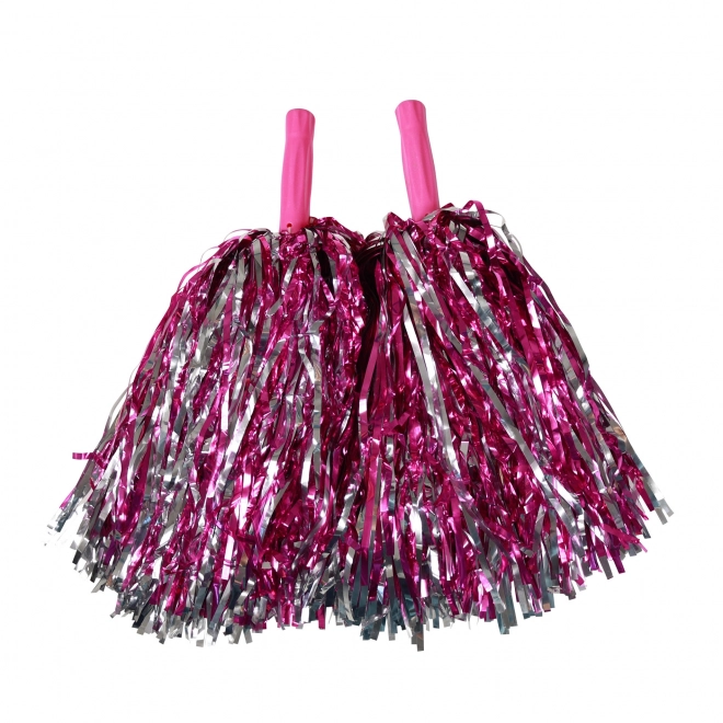 Purple and Silver Cheer Pom Pom