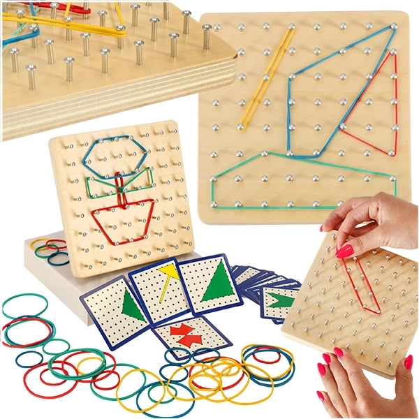 Geoboard Wooden Shape Creation Puzzle