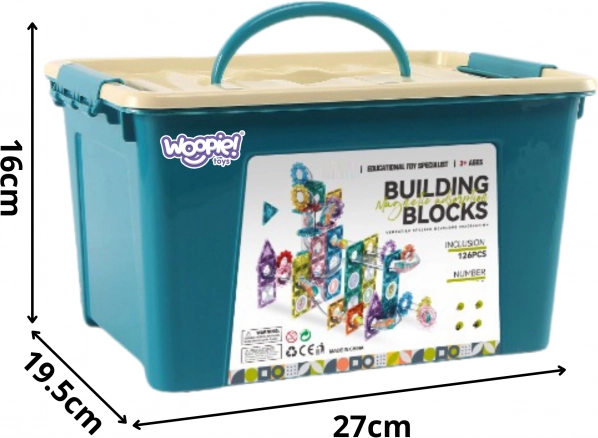 Magnetic Building Set 3D – Marble Run 126 pcs by WOOPIE