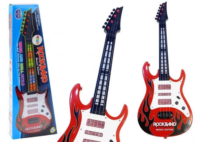 Electric Guitar with Lights and Melodies for Kids Red